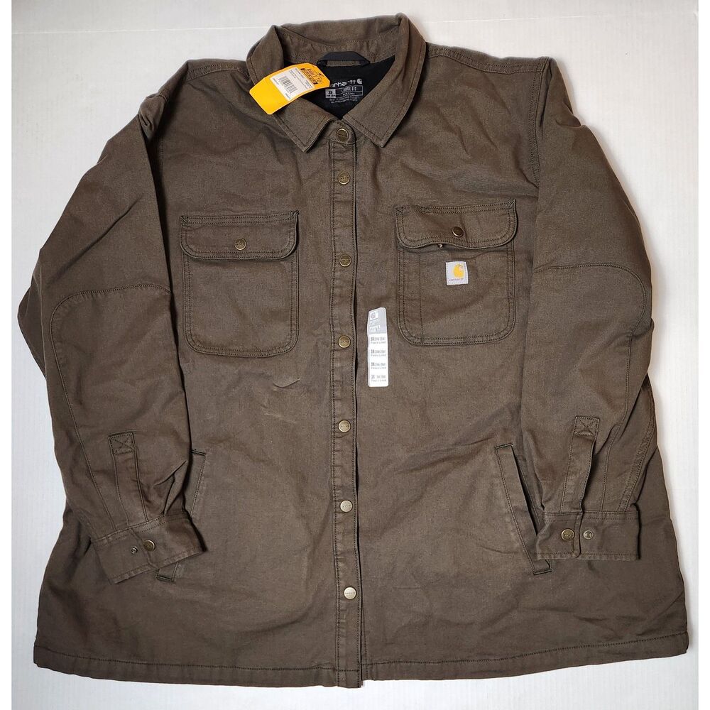 Carhartt Rugged Flex Canvas Fleece Lined Shirt Jacket Women's 3X